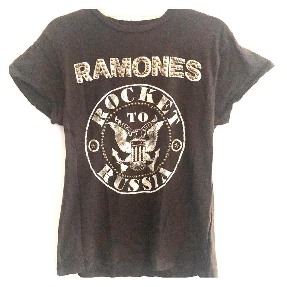 Madeworn Ramones T-Shirt with Nailheads-Size XS